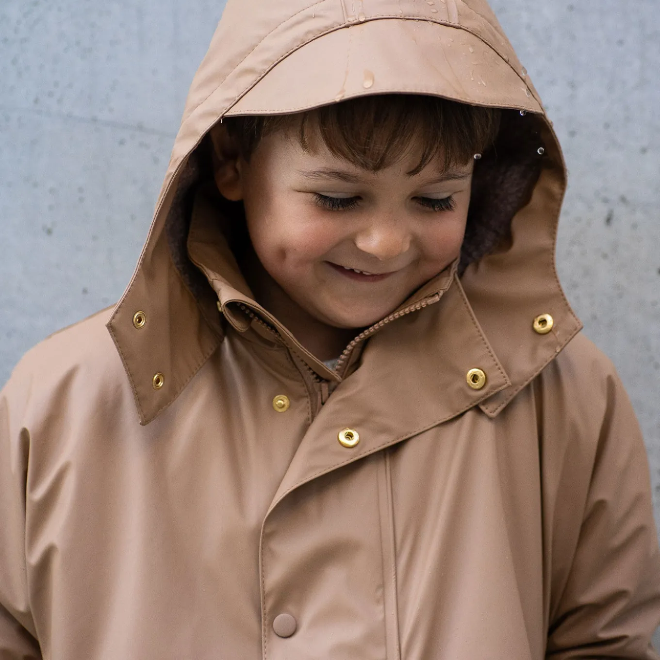 aarhus rain jacket wool caramel