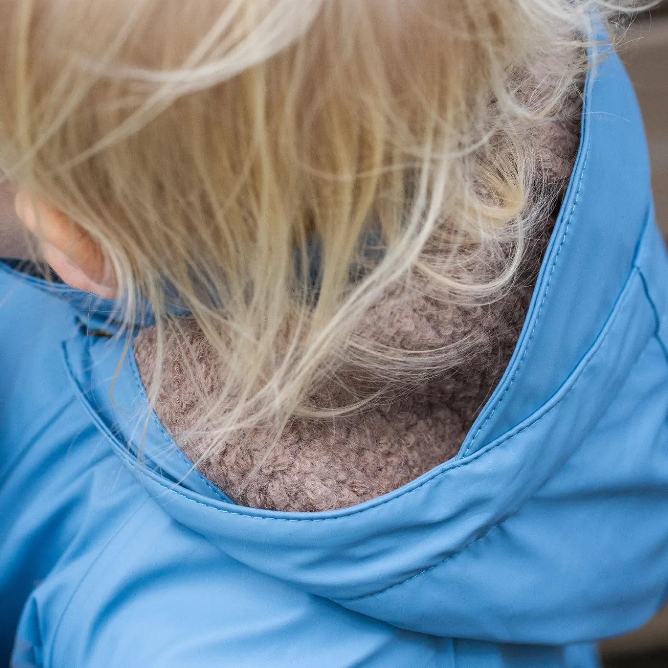 aarhus rain suit wool pigeon blue