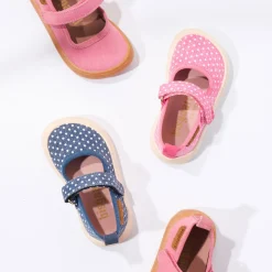 barefoot ballet navy dots